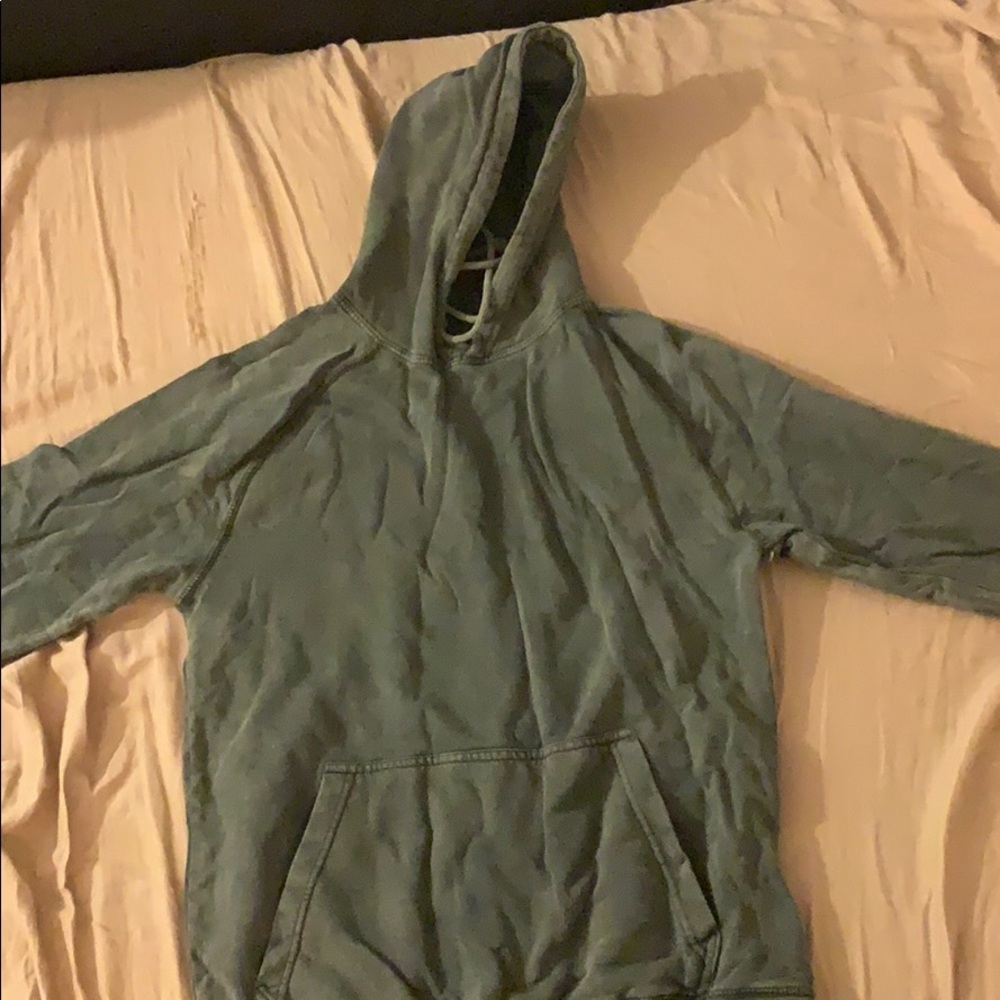 green hoodie